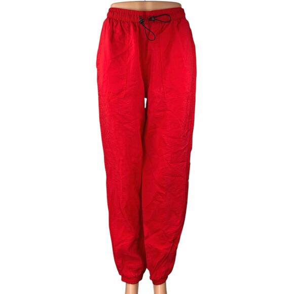 NEW Urban Outfitters Women's Red High Waisted Baggy Jogger Sweat Pants Size S - Picture 1 of 7